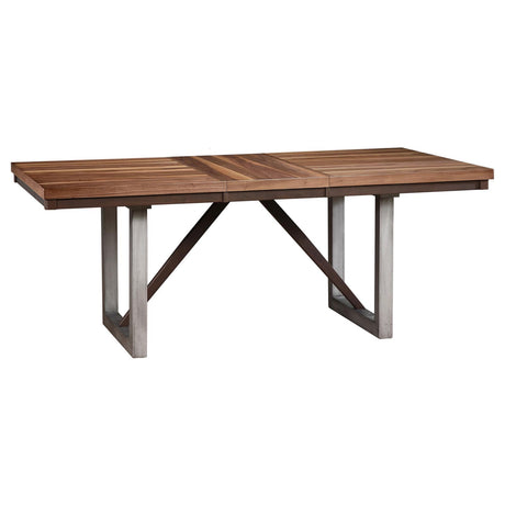 Spring Creek Dining Table with Extension Leaf Natural Walnut - 106581 - Luna Furniture