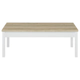 Stacie Antique Pine and White 3-Piece Composite Wood Coffee Table Set from Coaster - Luna Furniture
