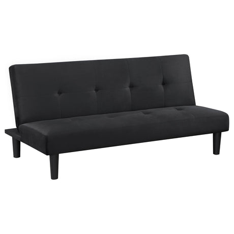 Stanford Multipurpose Upholstered Tufted Convertible Sofa Bed Black - 360238 - Luna Furniture