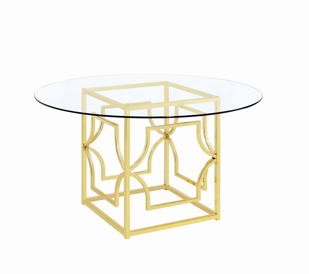 Starlight Brass Dining Table Base from Coaster - Luna Furniture