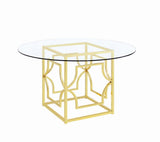 Starlight Brass Dining Table Base from Coaster - Luna Furniture