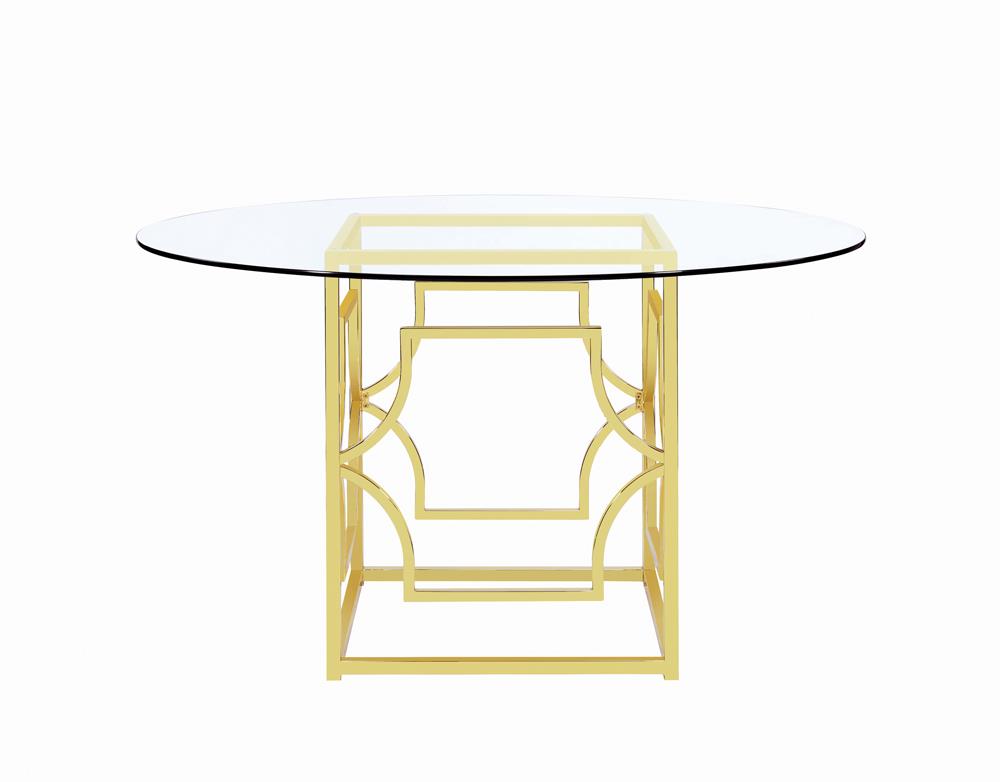 Starlight Brass Dining Table Base from Coaster - Luna Furniture
