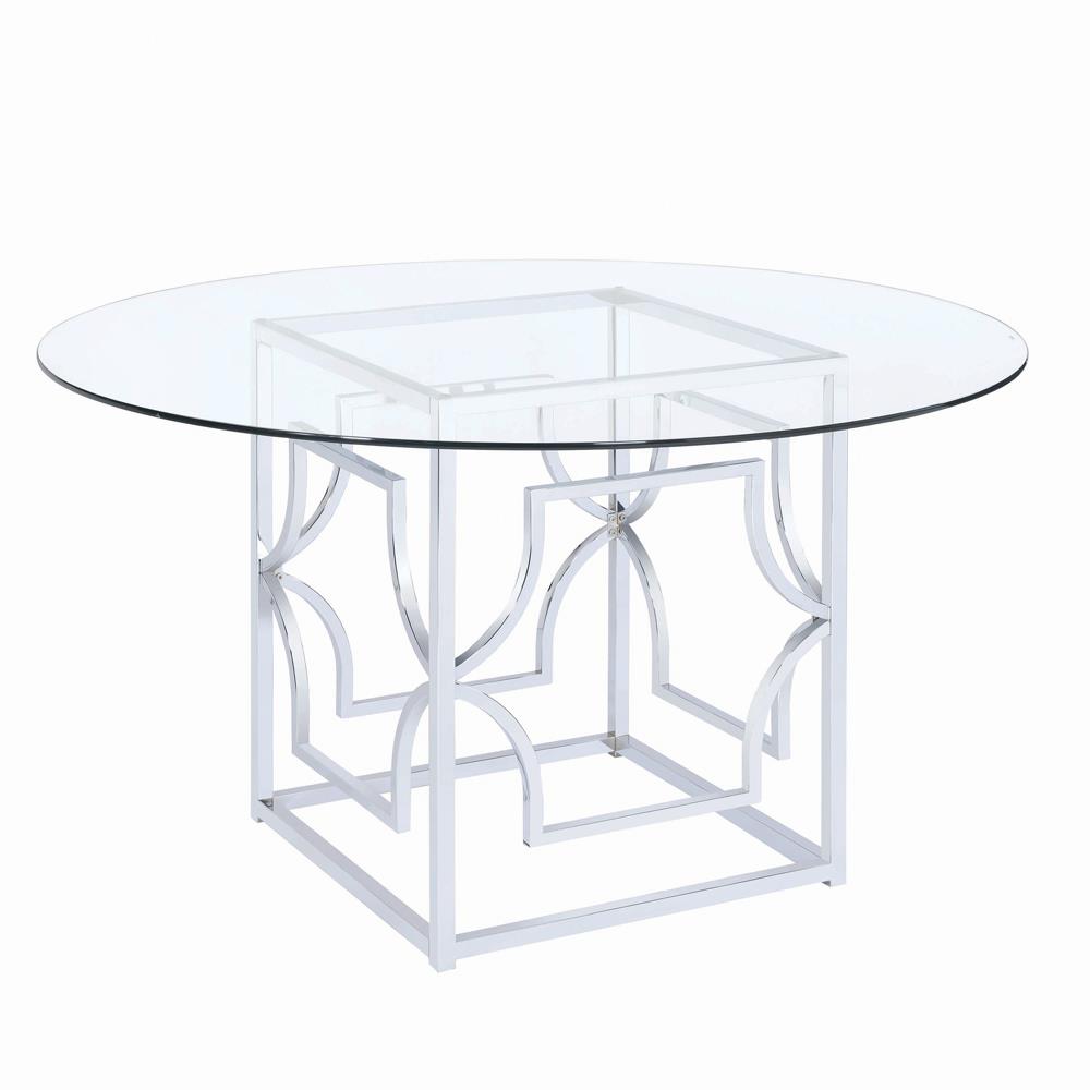 Starlight Chrome Dining Table Base from Coaster - Luna Furniture