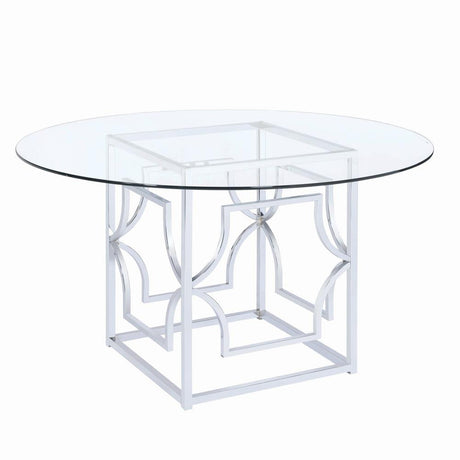 Starlight Chrome Dining Table Base from Coaster - Luna Furniture