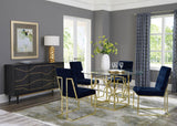 Starlight Clear and Brass Round Glass Top Dining Table from Coaster - Luna Furniture