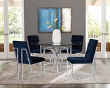 Starlight Clear and Chrome Round Glass Top Dining Table from Coaster - Luna Furniture