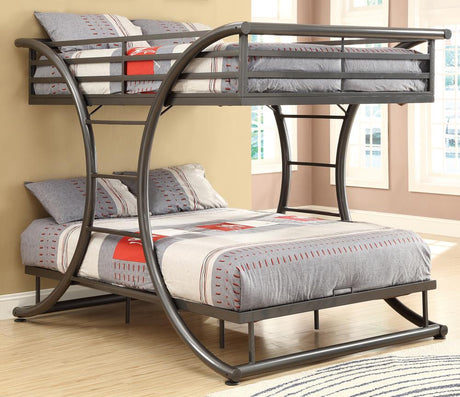 Stephan Gunmetal Full over Full Bunk Bed from Coaster - Luna Furniture