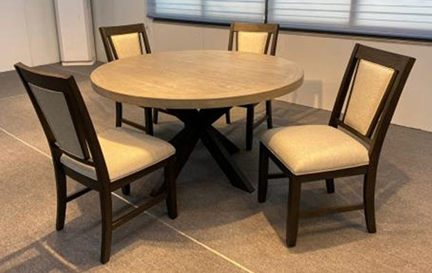Stevens Charcoal Black/Light Brown Dining Table from Crown Mark - Luna Furniture