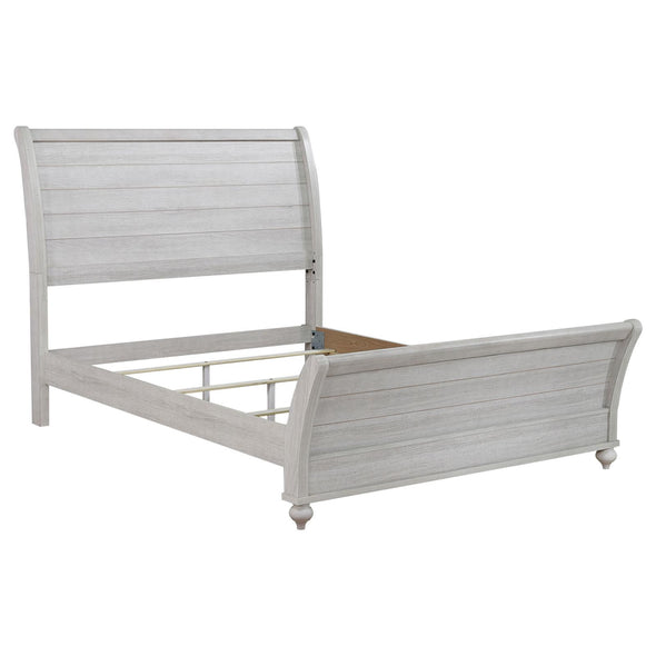 Stillwood Queen Sleigh Panel Bed Vintage Linen - 223281Q - Luna Furniture