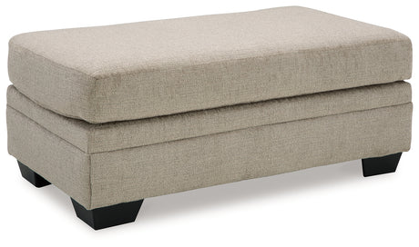 Stonemeade Taupe Ottoman from Ashley - Luna Furniture
