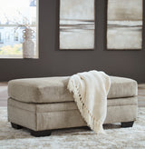 Stonemeade Taupe Ottoman from Ashley - Luna Furniture
