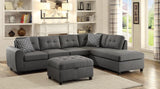 Stonenesse Gray Tufted Sectional from Coaster - Luna Furniture