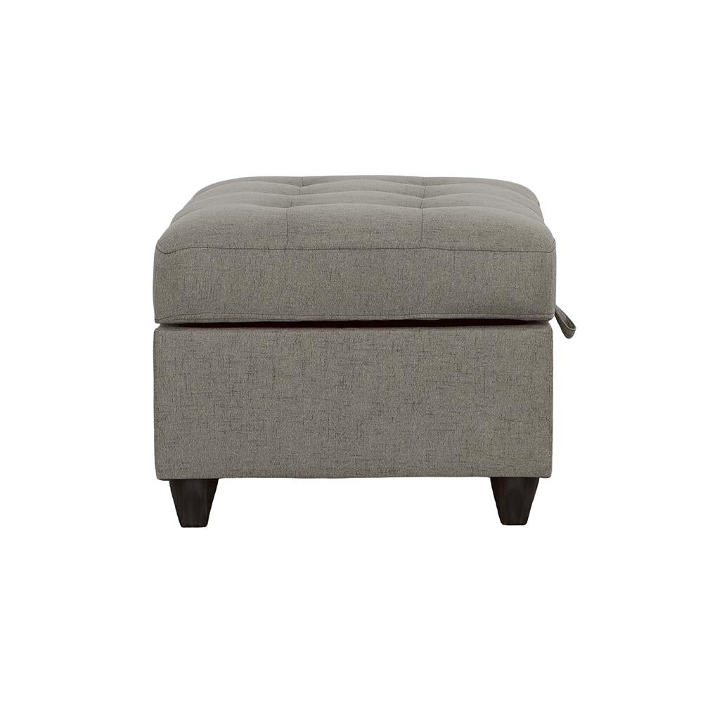 Stonenesse Gray Tufted Storage Ottoman from Coaster - Luna Furniture