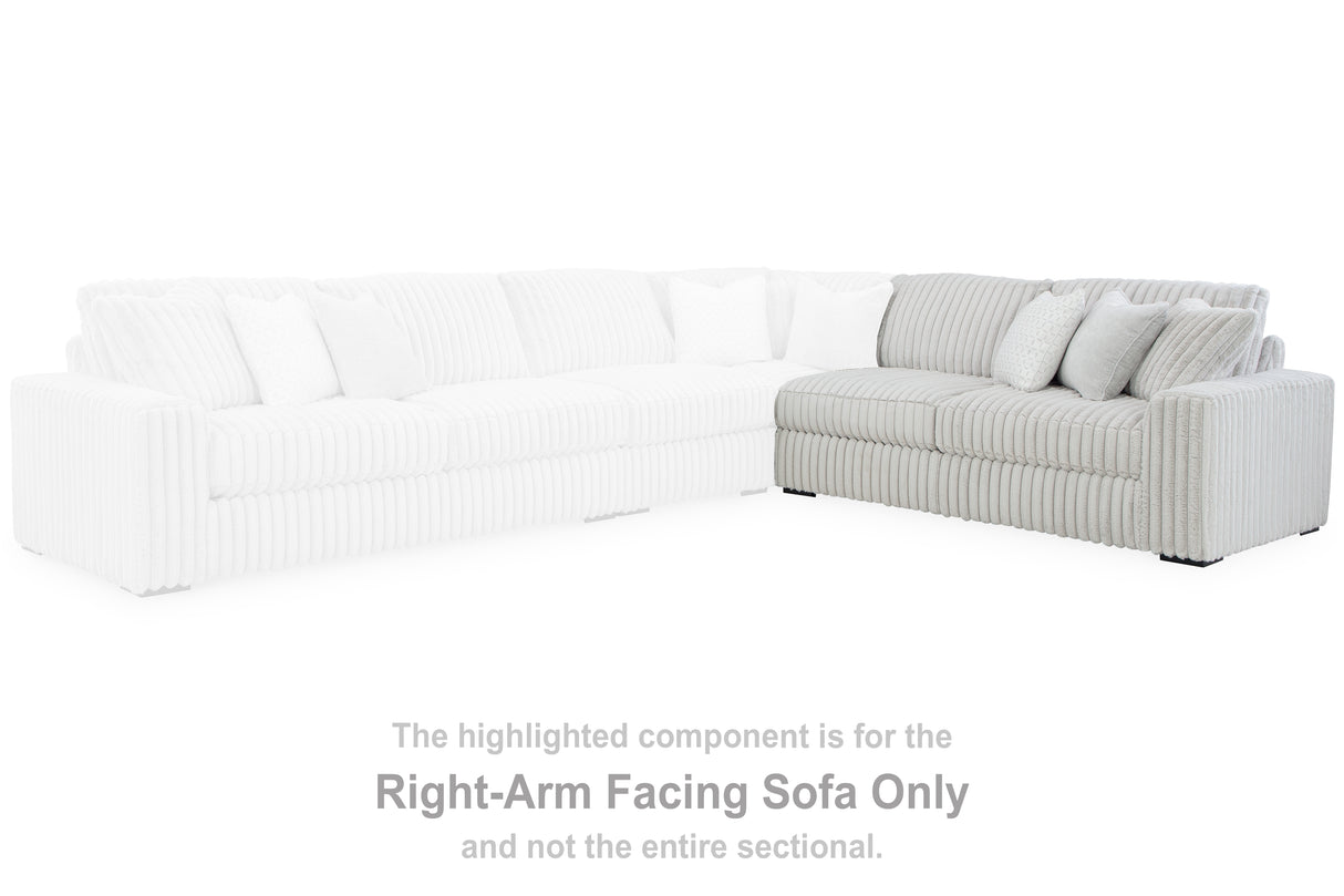 Stupendous Alloy Right-Arm Facing Sofa from Ashley - Luna Furniture