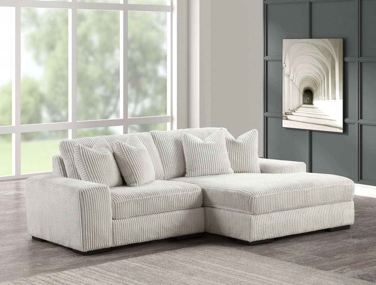 Sunday Beige 2-Piece RAF Sectional from Happy Homes - Luna Furniture