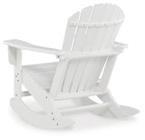 Sundown Treasure White Outdoor Rocking Chair from Ashley - Luna Furniture