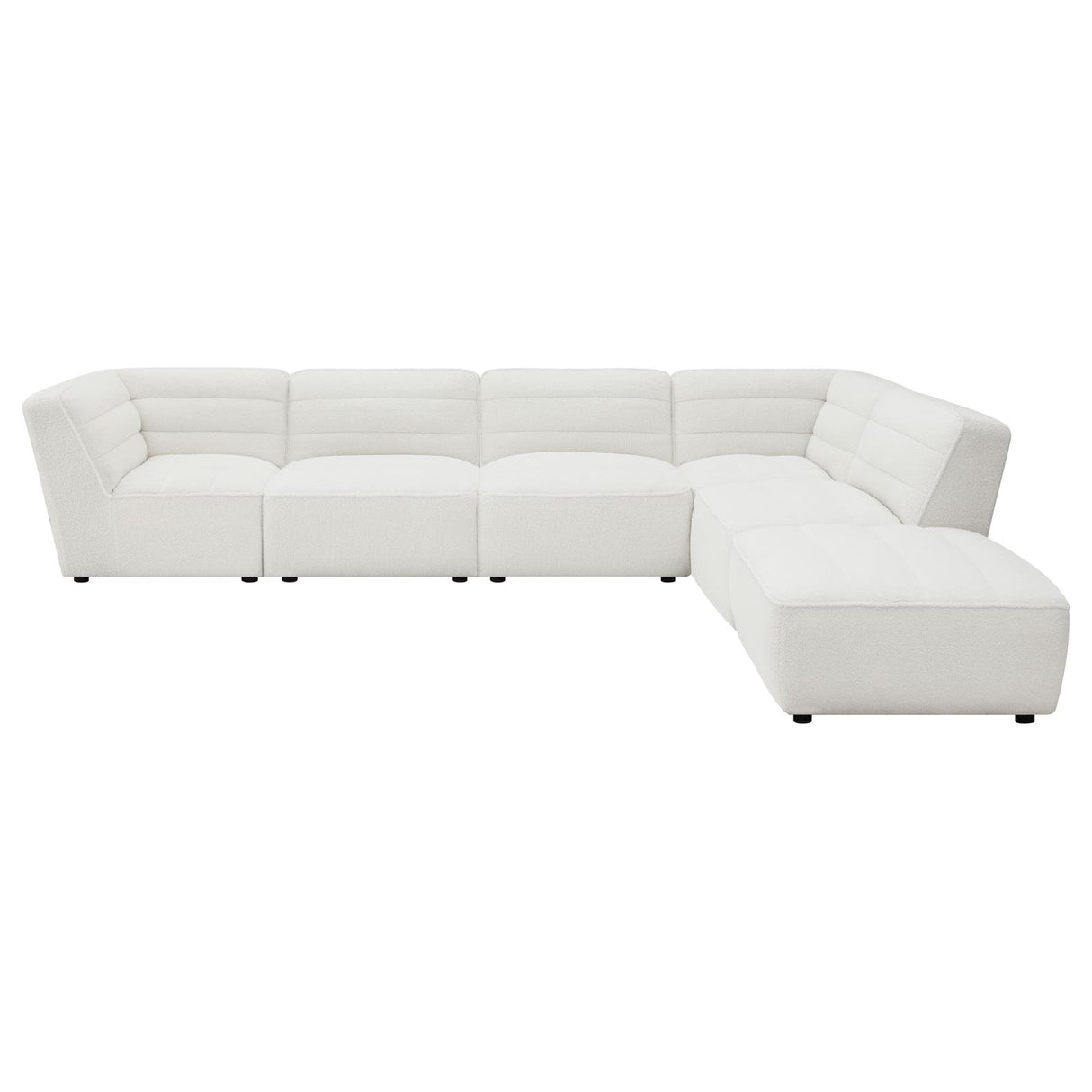 Sunny 6-piece Upholstered Sectional Natural - 551621-SET - Luna Furniture