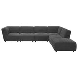 Sunny Dark Charcoal Upholstered 6-Piece Modular Sectional from Coaster - Luna Furniture