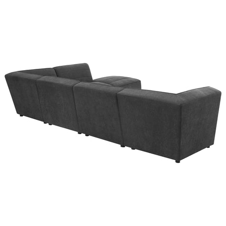 Sunny Dark Charcoal Upholstered 6-Piece Modular Sectional from Coaster - Luna Furniture