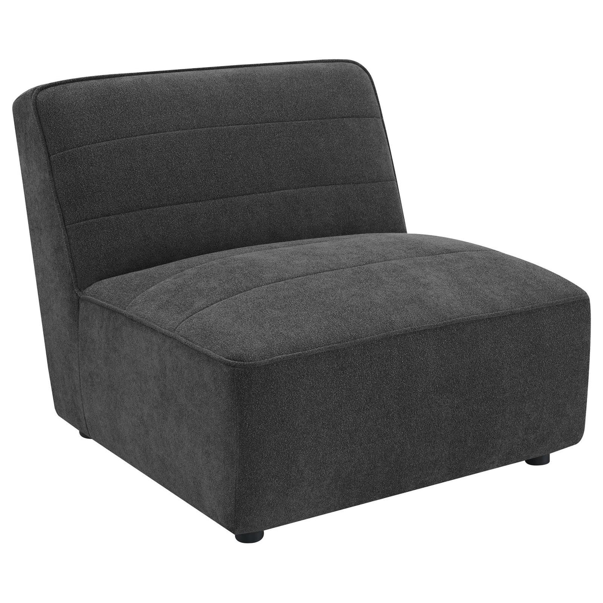Sunny Upholstered Armless Chair Dark Charcoal from Coaster - Luna Furniture
