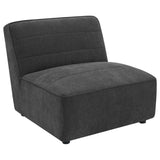 Sunny Upholstered Armless Chair Dark Charcoal from Coaster - Luna Furniture