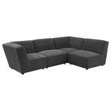 Sunny Upholstered Armless Chair Dark Charcoal from Coaster - Luna Furniture