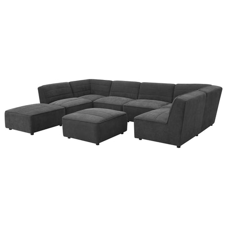 Sunny Upholstered Armless Chair Dark Charcoal from Coaster - Luna Furniture