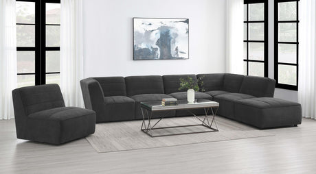 Sunny Upholstered Armless Chair Dark Charcoal from Coaster - Luna Furniture