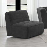 Sunny Upholstered Armless Chair Dark Charcoal from Coaster - Luna Furniture