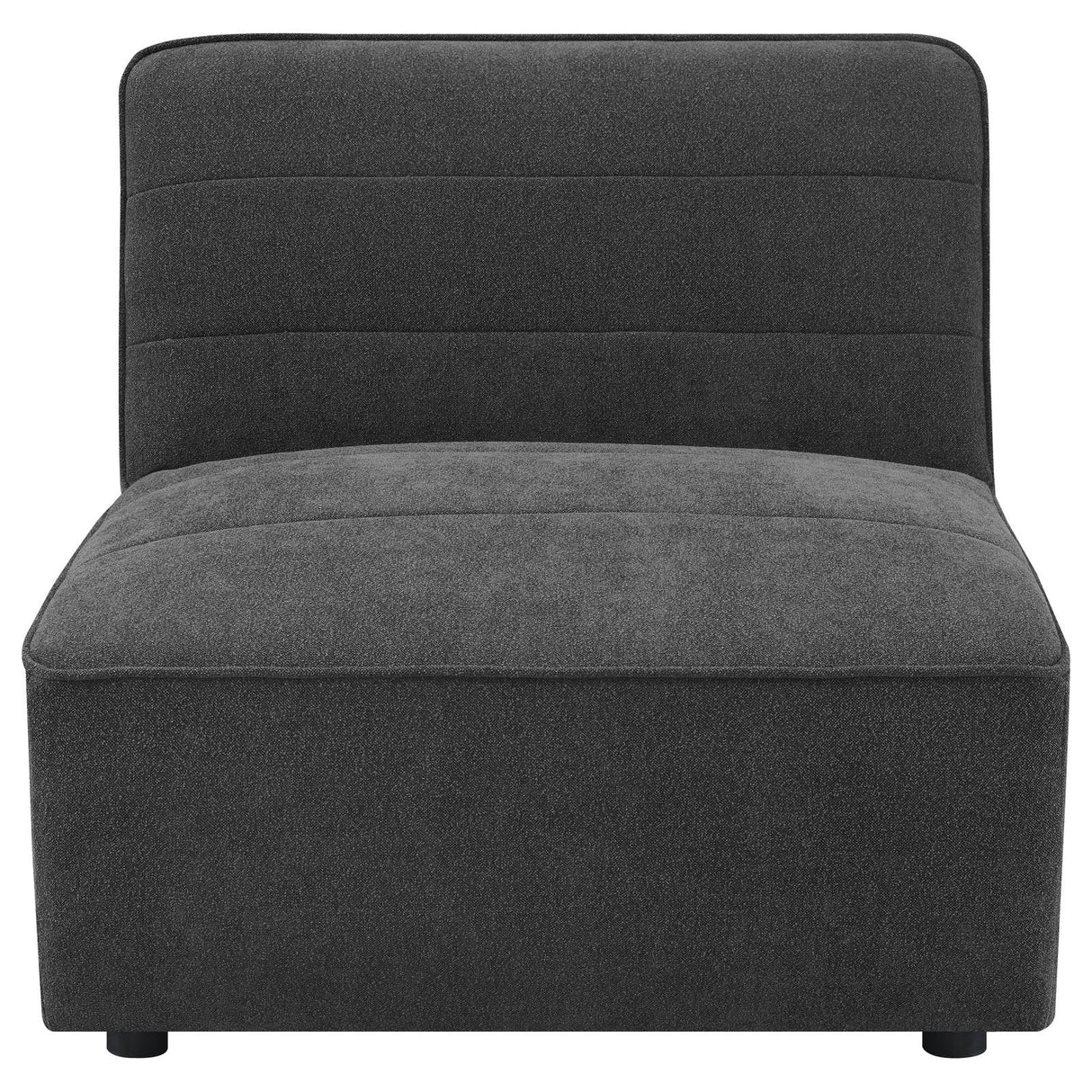 Sunny Upholstered Armless Chair Dark Charcoal from Coaster - Luna Furniture