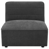 Sunny Upholstered Armless Chair Dark Charcoal from Coaster - Luna Furniture