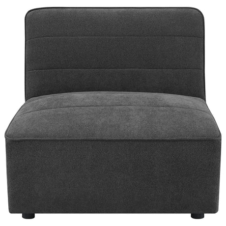 Sunny Upholstered Armless Chair Dark Charcoal from Coaster - Luna Furniture