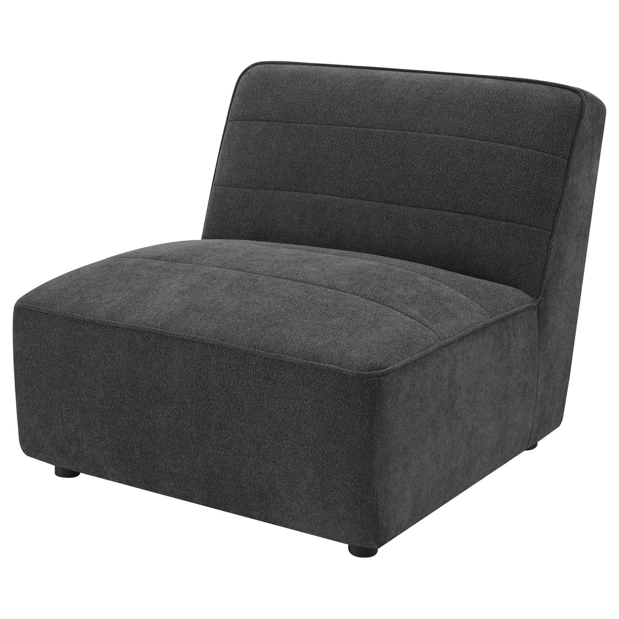 Sunny Upholstered Armless Chair Dark Charcoal from Coaster - Luna Furniture