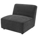 Sunny Upholstered Armless Chair Dark Charcoal from Coaster - Luna Furniture