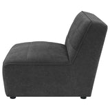 Sunny Upholstered Armless Chair Dark Charcoal from Coaster - Luna Furniture