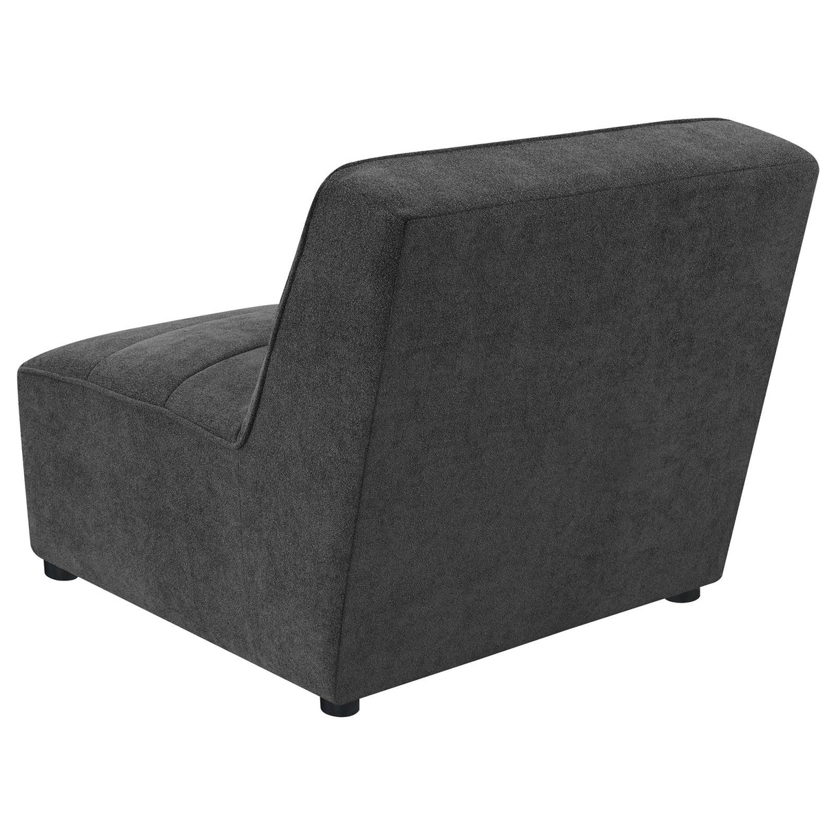 Sunny Upholstered Armless Chair Dark Charcoal from Coaster - Luna Furniture