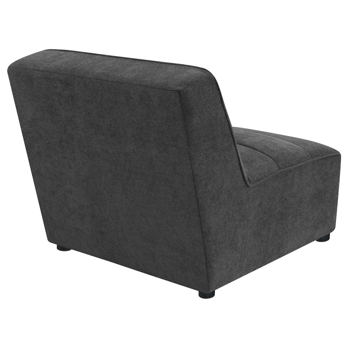 Sunny Upholstered Armless Chair Dark Charcoal from Coaster - Luna Furniture