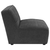 Sunny Upholstered Armless Chair Dark Charcoal from Coaster - Luna Furniture