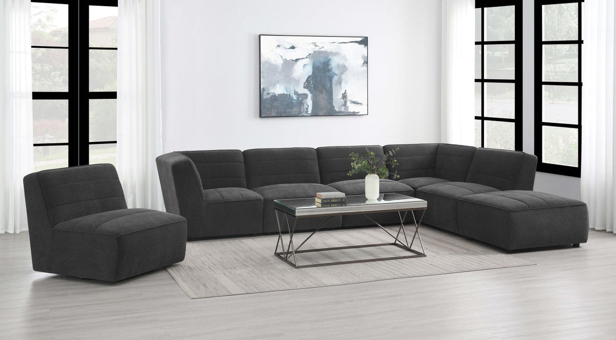 Sunny Upholstered Corner Dark Charcoal from Coaster - Luna Furniture