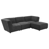 Sunny Upholstered Square Ottoman Dark Charcoal - 552083 - Luna Furniture