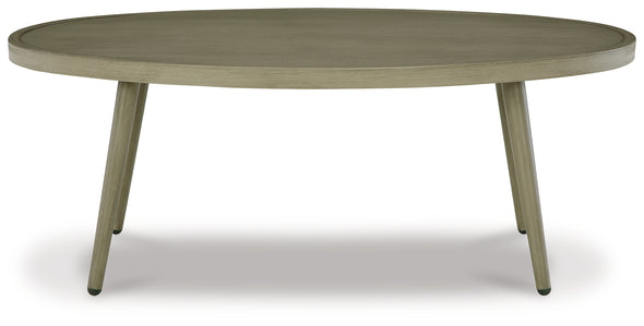 SWISS VALLEY Beige Outdoor Coffee Table - P390-700 - Luna Furniture