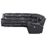 Sycamore Upholstered Power Reclining Sectional Sofa Dark Grey - 610200P - Luna Furniture