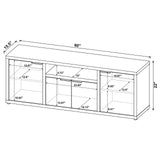 Tabby Mango 4-Door Engineered Wood 60" TV Stand from Coaster - Luna Furniture