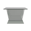 Taffeta V-shaped Coffee Table with Glass Top Silver - 723448 - Luna Furniture