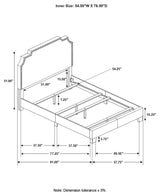 Tamarac Beige Upholstered Nailhead Full Bed from Coaster - Luna Furniture
