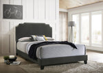 Tamarac Upholstered Nailhead Queen Bed Grey - 310063Q - Luna Furniture