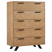 Taylor 5-drawer Rectangular Chest Light Honey Brown - 223425 - Luna Furniture