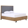 Taylor Upholstered Eastern King Panel Bed Light Honey Brown and Grey - 223421KE - Luna Furniture
