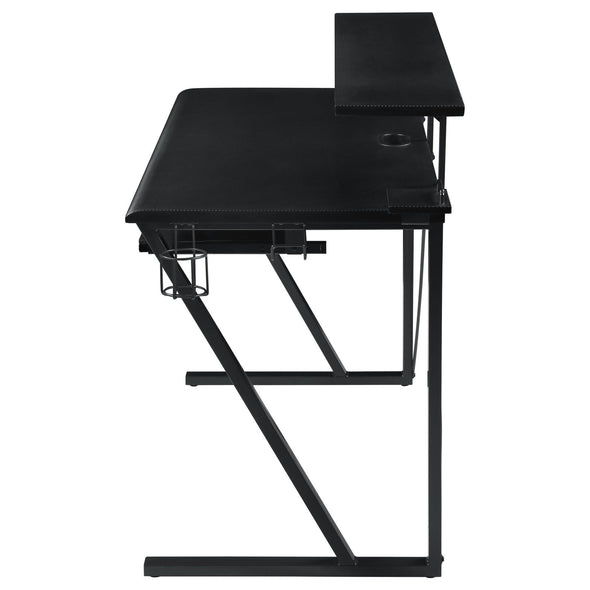 Tech Spec Tech Spec Gaming Desk with Cup Holder Gunmetal - 804436 - Luna Furniture