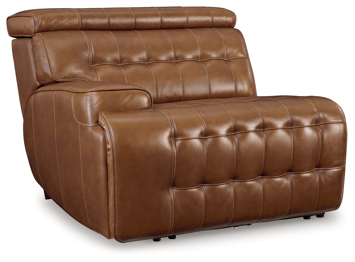 Temmpton Chocolate Left-Arm Facing Power Recliner from Ashley - Luna Furniture